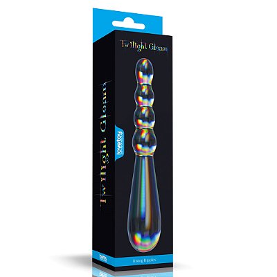 Lovetoy Rising Ripples Twilight Gleam Glass Dildo - Penetrador de Vidro - 19 cm
