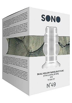 SONO Small Tunnel Butt Plug 3 Inch  Translucent - Plug Anal Transparente vazado