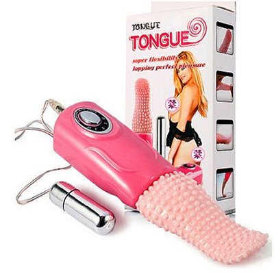 Baile tongue - vibrador em Formato de Língua macia e flexível com bullet vibratório