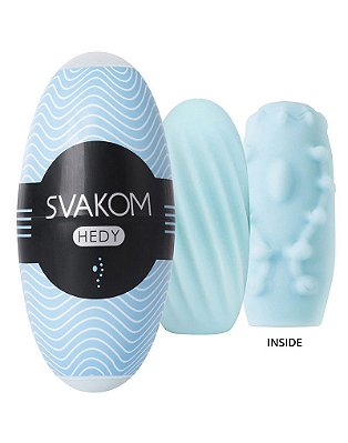 SVAKOM EGG ICE CREAM REAL DEAL HEDY BLUE - MASTURBADOR EM FORMA DE OVO - COR AZUL