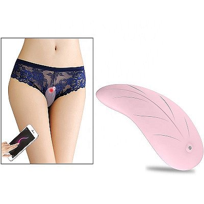 LIBO LINA PANTIE VIBRATING - VIBRADOR PARA CALCINHA RECARREGÁVEL , CONTROLE SEM FIO VIA APP INTERNET POR SMARTPHONE - COR ROSA