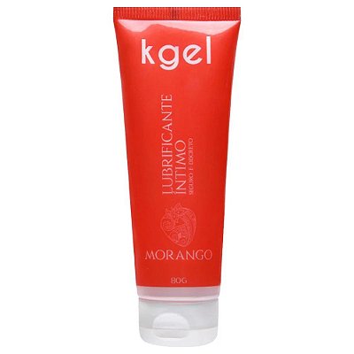 KGEL LUBRIFICANTE INTIMO FACILITADOR DE PENETRAÇÃO VAGINAL E ANAL A BASE D'ÁGUA - 80GR - AROMA MORANGO