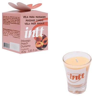 INTT VELA PARA MASSAGEM BEIJÁVEL - AROMA PÊSSEGO