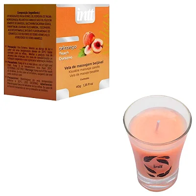 INTT VELA PARA MASSAGEM BEIJÁVEL - AROMA PÊSSEGO