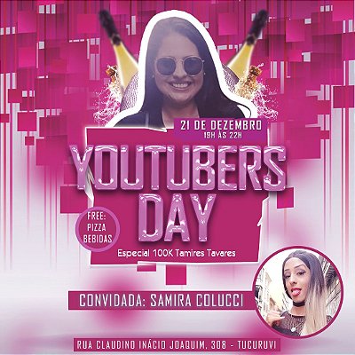 INGRESSO YOUTUBERS DAY DIA 21/12/2019