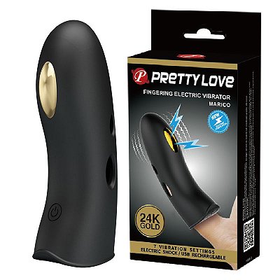 PRETTY LOVE MARICO - DEDEIRA RECARREGÁVEL EM SILICONE COM 7 MODOS DE VIBRAÇÃO E CHOQUE