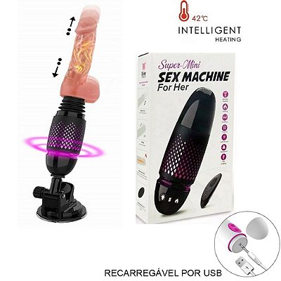 DIBE BLACK WHIRLWIND FUCK MACHINE - MÁQUINA DO SEXO COM PÊNIS REALÍSTICO, RECARREGÁVEL, VENTOSA REMOVÍVEL, POSSUI 7 MODOS DE VIBRAÇÃO E 7 MODOS DE MOVIMENTOS DE VAI E VEM, CONTROLE REMOTO E FUNÇÃO DE AUTO AQUECIMENTO ATÉ 42° GRAUS