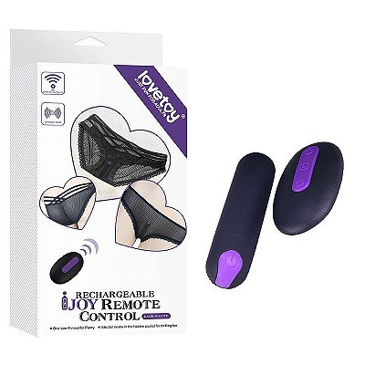 LOVETOY RECHARGEABLE JOY REMOTE CONTROL - CALCINHA VIBRATÓRIA RECARREGÁVEL - 10 MODOS DE VIBRAÇÃO