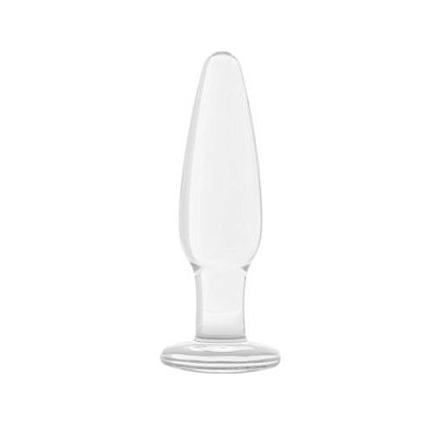 PLUG ANAL DE VIDRO G TRANSPARENTE - 18,5 X 7,5 CM