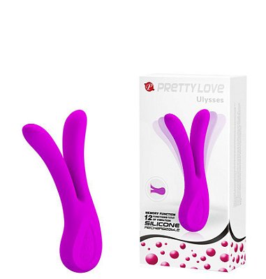 PRETTY LOVE ULYSSES - VIBRADOR RECARREGÁVEL COM DUAS PONTAS E 12 MODOS DE VIBRAÇÃO