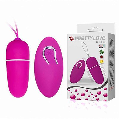 PRETTY LOVE BRADLEY - CÁPSULA VIBRATÓRIA EM SOFT TOUCH COM 12 FUNÇÕES DE VIBRAÇÃO E CONTROLE REMOTO - 6 X 2,5 CM