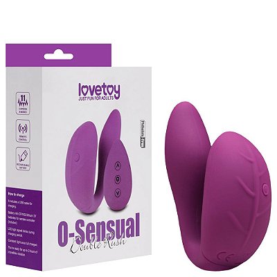 LOVETOY O-SENSUAL DOUBLE RUSH - VIBRADOR PARA CASAL - FLEXÍVEL E COM 8 MODOS DE VIBRAÇÃO E 3 VELOCIDADES