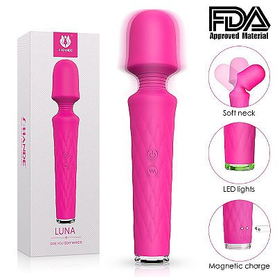 S-HANDE LUNA - VIBRADOR VARINHA MÁGICA RECARREGÁVEL COM 7 MODOS DE VIBRAÇÃO - 21,4 X 4,4 CM - COR PINK