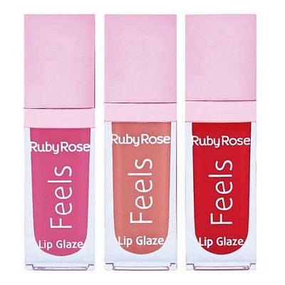 Gloss labial Lip Glaze Feels - Ruby Rose