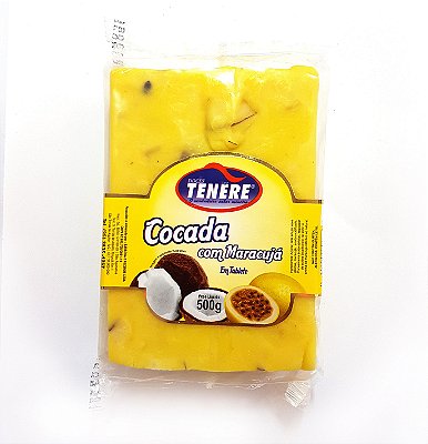 COCADA COM MARACUJÁ EM TABLETE 500G - DOCES TENÉRE