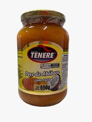 DOCE DE ABÓBORA COM COCO 650g - DOCES TENÉRE