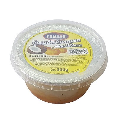 COCADA CREMOSA COM ABÓBORA 300g - DOCES TENÉRE