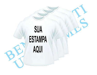 KIT 10 CAMISETAS 100% ALGODÃO PERSONALIZADAS