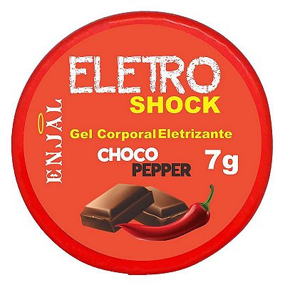 Gel Vibrador Líquido 2 em 1 Excita o Casal e Pode Fazer Sexo Oral Sabor Choco Pepper 7g - Eletro Shock - Enjal - Cód: 23337