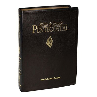 Bíblia de Estudo Pentecostal | ARC | Grande | Preta | Borda dourada | CPAD