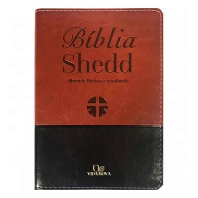 Bíblia Shedd Almeida Revista e Atualizada Capa marrom preta borda dourada / Editora Vida Nova