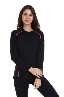 Camiseta Feminina Runner Manga Longa Km10 Sports