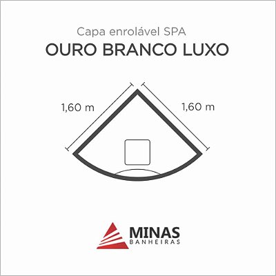 Capa Spa Enrolável Banheira Ouro Branco Luxo Minas Banheiras