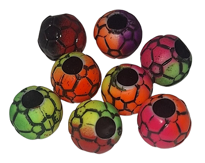 Miçanga Bolinha de Futebol multi color Varias cores