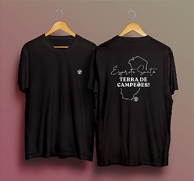 Terra de Campeões Preta - Camiseta Terrafé