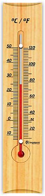 Termômetro Ambiente com Base em Madeira CLÁSSICO Incoterm  TA 214.05.1.00
