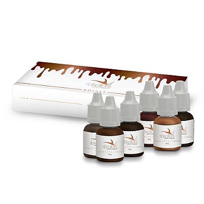 Kit Royals Com 6 Pigmentos de 5ml Para Micropigmentação Rb Kollors