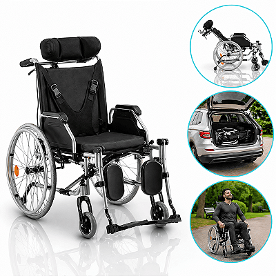 Cadeira De Rodas Reclinável Tetra D700 Até 130kg - Dellamed