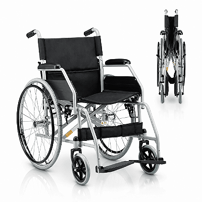 Cadeira de Rodas Modelo D100 Dobrável Resistente Até 120kg - Dellamed