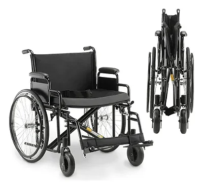 Cadeira De Rodas Modelo D500 Dobrável até 180 Kg - Dellamed