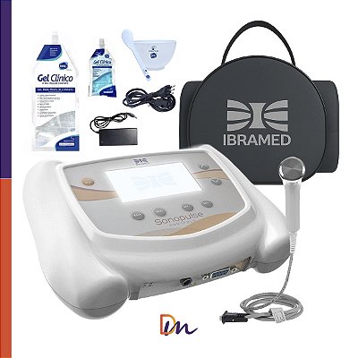 Sonopulse 1 e 3MHZ Portátil + Gel Condutivo 1kg - Ibramed