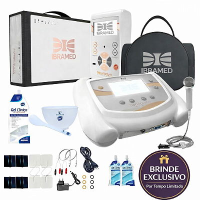 Neurodyn Portable + Sonopulse 1 e 3Mhz Portable - Ibramed