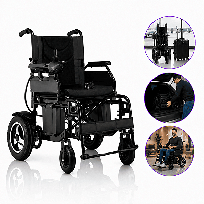 Cadeira de Rodas Motorizada Modelo D800 Até 120 Kg - Dellamed