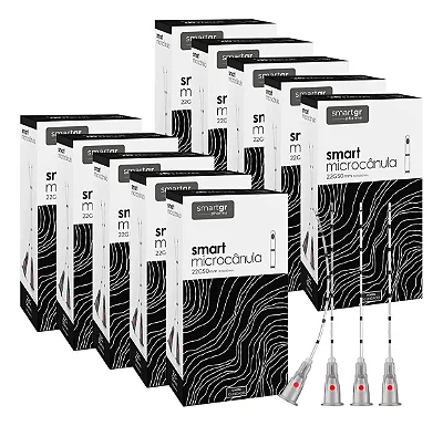 10 Caixas Smart Microcânula 22G X 50mm Com 10 Unidades - Smart Gr