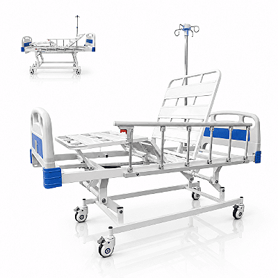 Cama Hospitalar Fowler Pro 3 Em Chapa Suporte De Soro Procirúrgica - Health Clean
