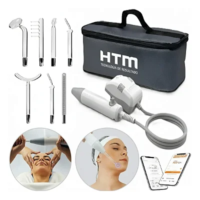 Kit Beauty Face Portátil Alta Frequência + 7 Eletrodos Ozotec - HTM