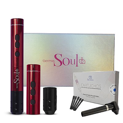 Pen Dermia Soul Wireless + cartuchos e Mixer - Dermia
