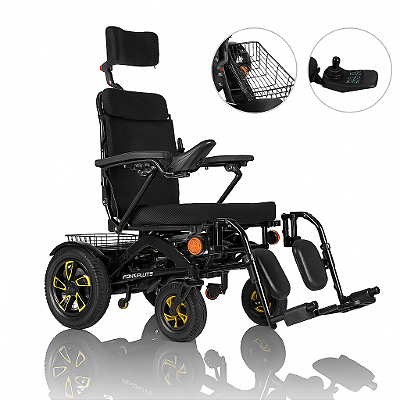 Cadeira de Rodas Motorizada Tilt Wave Preto JDH08 - Power Lite