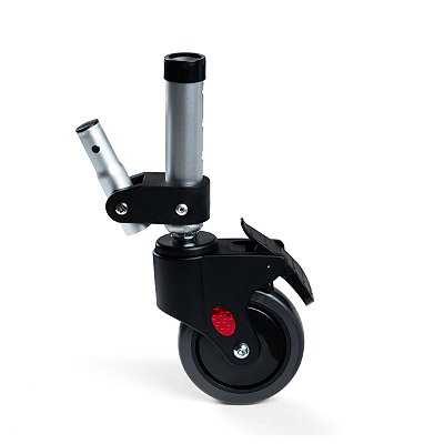 Roda Frontal Com Suporte E Tubo Para Cadeira De Banho 135KG SC101B - Hidrolight