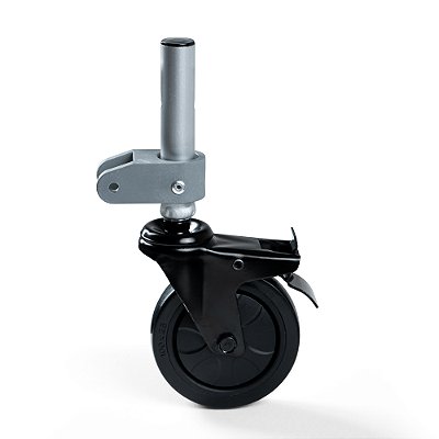 Roda Frontal Com Suporte E Tubo Para Cadeira De Banho 150KG SC102A - Hidrolight