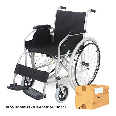 Cadeira de Rodas Modelo D100 Dobrável Resistente Até 100kg Dellamed Embalagem Danificada - Outlet