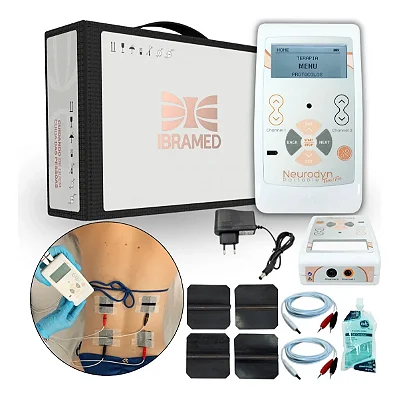 Neurodyn Portátil Tens Fes com 2 Canais e 9 Modos - Ibramed