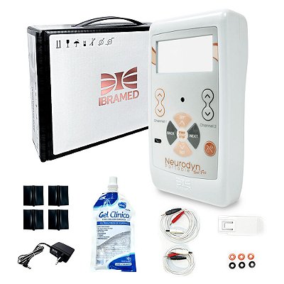 Neurodyn Portable Tens Fes com 2 Canais e 9 Modos Código: 01002054 Ibramed - OUTLET