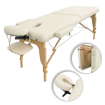 Maca Portátil Dobrável Wood Branco Pérola Akmed - OUTLET