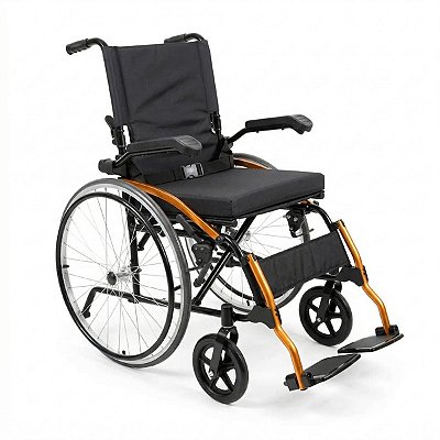 Cadeira de Rodas Manual Dobrável D600 Pop Suporta Até 120 kg - Dellamed