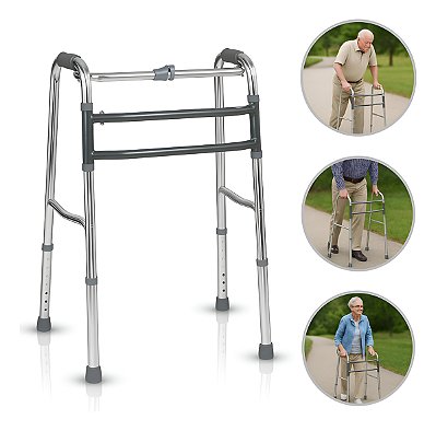 Andador D10 Em Alumínio 3 em 1 3 Barras Até 130 Kg - Dellamed